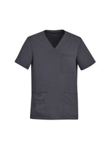Mens Avery V-Neck Scrub Top - Charcoal (3XL)