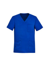 Mens Avery V-Neck Scrub Top - Electric Blue (Large)