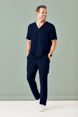 Mens Avery V-Neck Scrub Top - Midnight Navy (Medium)