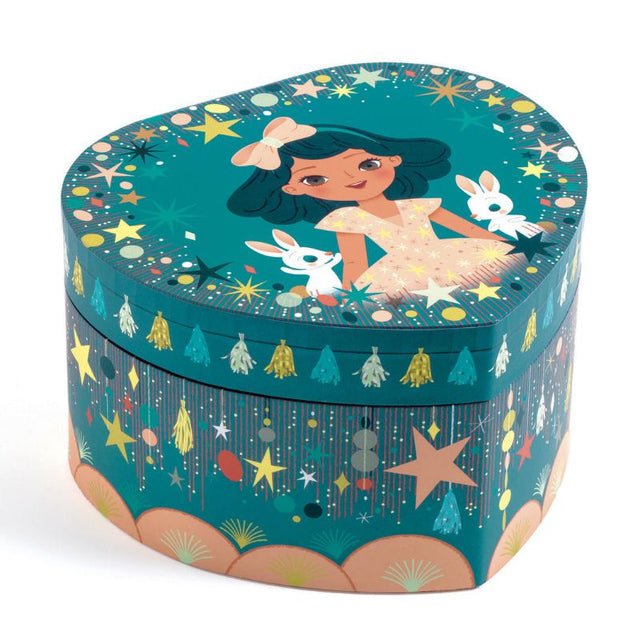 Enchanting musical box with a joyful design, perfect for celebrations and creating cherished memories.