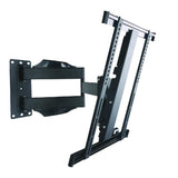 Black Slimline cantilever TV bracket for 32"-55" TVs, with 90° swivel, 45° tilt, supporting up to 20kgs, VESA compatible.