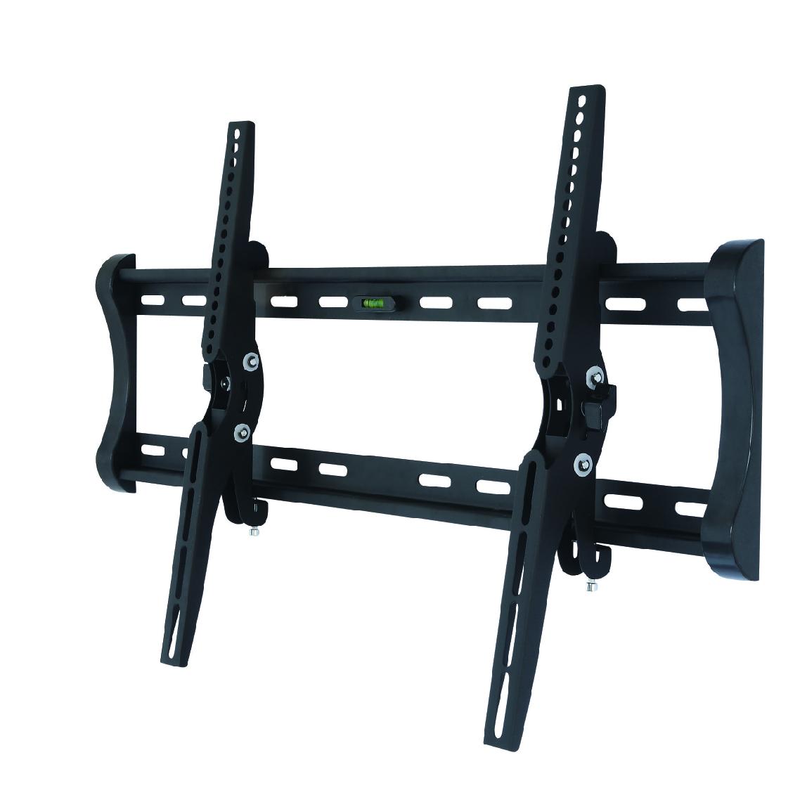 Black tilt TV bracket for 40"-60" screens, supports up to 60kg, +/- 15° tilt, includes full mounting kit and cable management.