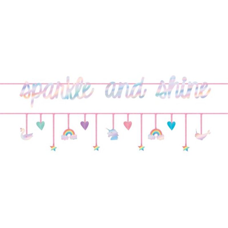Magical Rainbow Birthday Banners Set - Pack of 2