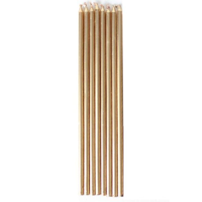 Gold Taper Candles - Pack of 10