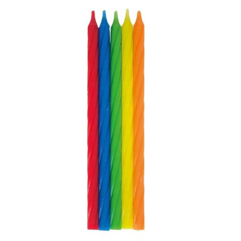 Primary Twist Taper Candles - Pack of 10