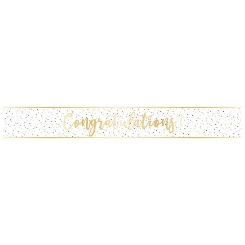 Banner Congratulations Gold Foil 2.7m