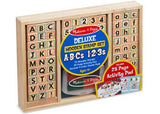 Wooden ABC 123 Stamp Set 71 Stamps Melissa & Doug