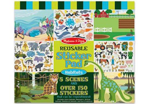 Habitats Reusable Sticker Pad Melissa & Doug 150+ Stickers