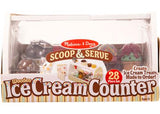 Wooden Scoop & Serve Ice Cream Counter Melissa & Doug 20 Piece
