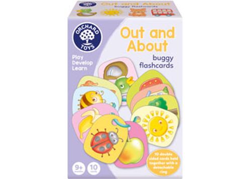 Out & About Buggy Flashcards Orchard Toys 10 Double-Sided Cards