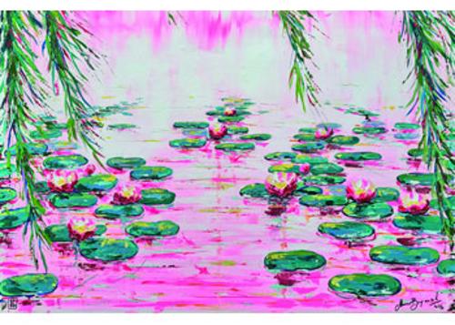 Mauro Bergonzoli Pink Water Lillies Jigsaw Puzzle 4000 Piece Ravensburger