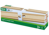 BRIO - Medium Straight Tracks 4 Pieces