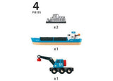 BRIO - Container & Crane Wagon 4 Pieces