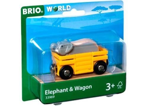 BRIO - Elephant and Wagon 2 Pieces