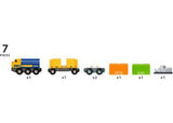 BRIO - Three-Wagon Cargo Train 7 Pieces