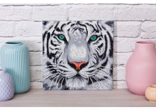 Crystal Art - White Tiger 30x30cm Kit