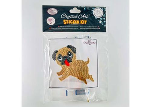 Crystal Art - Playful Pup 9x9cm Motif