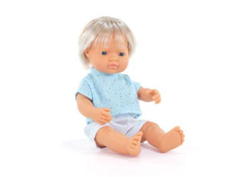 Miniland - My Friends & Me Baby Doll Blond Boy 38Cm
