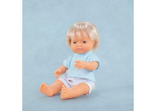Miniland - My Friends & Me Baby Doll Blond Boy 38Cm