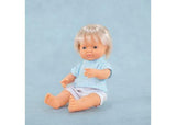Miniland - My Friends & Me Baby Doll Blond Boy 38Cm