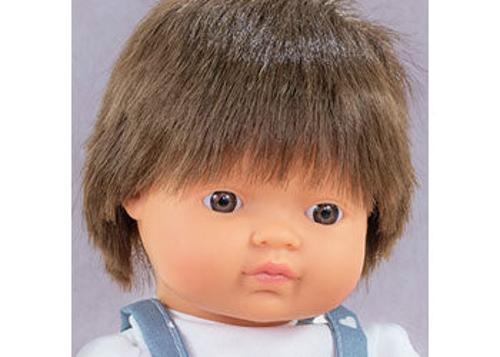 Miniland - My Friends & Me Baby Doll Brown Hair Boy 38cm