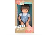 Miniland - My Friends & Me Baby Doll Brown Hair Boy 38cm