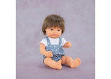 Miniland - My Friends & Me Baby Doll Brown Hair Boy 38cm