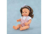 Miniland - My Friends & Me Baby Doll Brown Hair Girl 38Cm