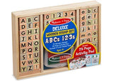 Melissa & Doug - Deluxe Wooden ABC-123 Stamp Set
