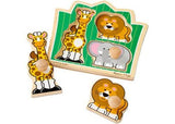 Melissa & Doug - Jungle Friends Knob Puzzle 3 Pieces