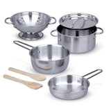 Melissa & Doug - Stainless Steel Pots & Pans Set