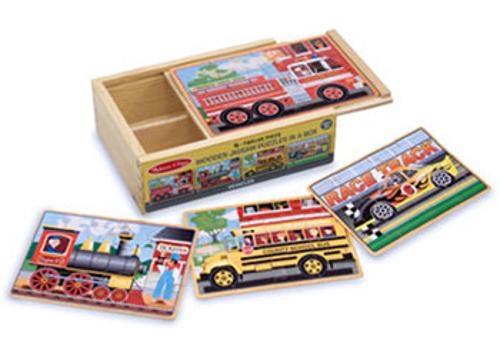 Melissa & Doug - Vehicles Puzzles In A Box