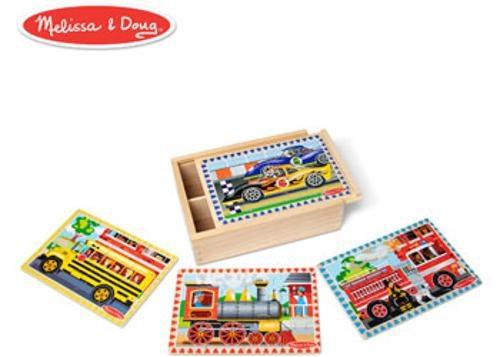 Melissa & Doug - Vehicles Puzzles In A Box