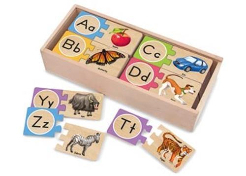 Melissa & Doug - Alphabet Wooden Puzzle Cards