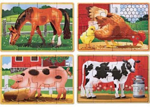 Melissa & Doug - Farm Puzzles In A Box