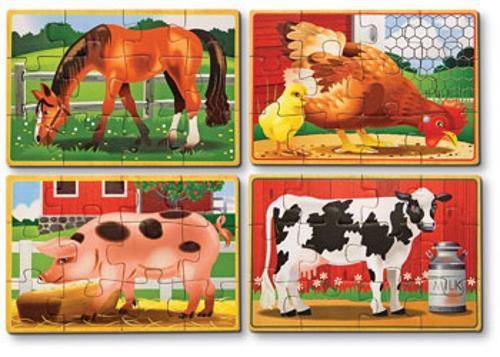 Melissa & Doug - Farm Puzzles In A Box
