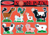 Melissa & Doug - Farm Animals Sound Puzzle 8 Pieces
