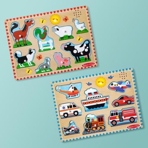 Melissa & Doug - Farm Animals Sound Puzzle 8 Pieces