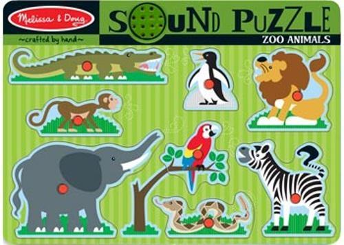 Melissa & Doug - Zoo Animals Sound Puzzle 8 Pieces