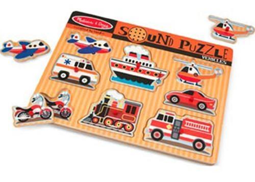 Melissa & Doug - Vehicles Sound Puzzle 8 Pieces