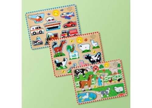 Melissa & Doug - Vehicles Sound Puzzle 8 Pieces