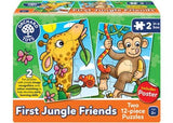 Orchard Toys - First Jungle Friends 2x12 Pieces Puzzle