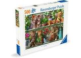 Ravensburger - Cats on the Shelf Puzzle 500 Pieces