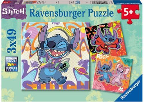 Ravensburger - Disney Stitch Play the Day Away Puzzle 3x49 Pieces