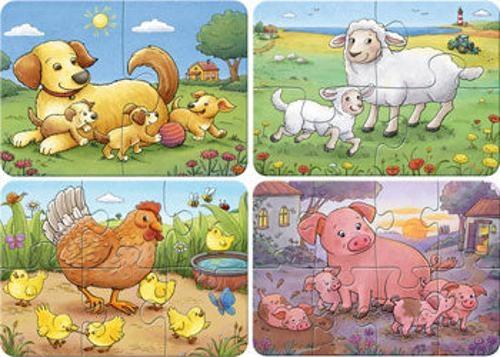 Ravensburger - Animal Families My First Puzzle 2/4/6/8 Pieces