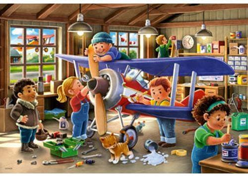 Ravensburger - Airplane & Train Repairs Puzzle 2x24 Pieces