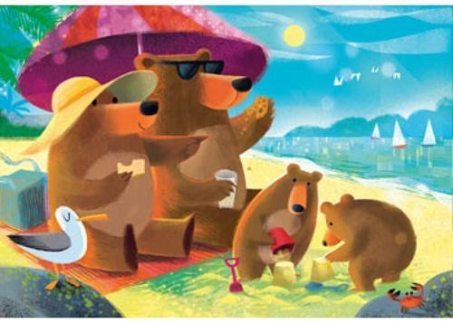 Ravensburger - Bear Family Vacations Puzzle 2x24 Pieces