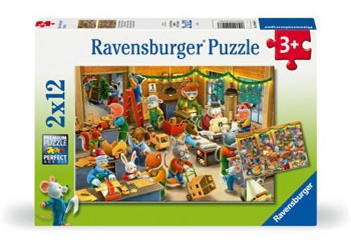 Ravensburger - Christmas Toy Factory Puzzle 2x24 Pieces