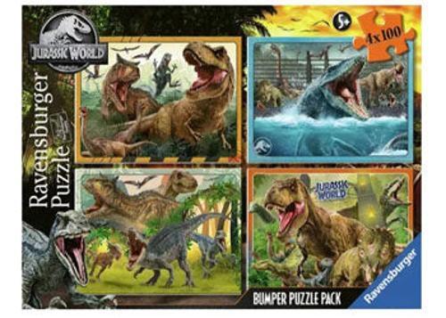 Ravensburger - Jurassic World Classic Puzzle 4x100 Pieces