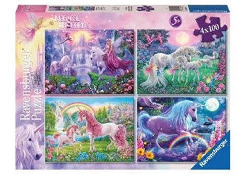 Ravensburger - Magical Unicorns Puzzle 4x100 Pieces